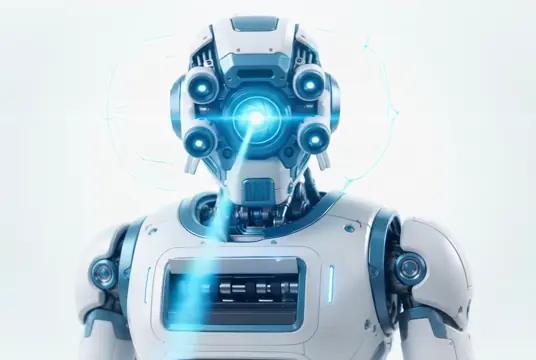 Робот CyberPhotoBooth приглашает начать работу